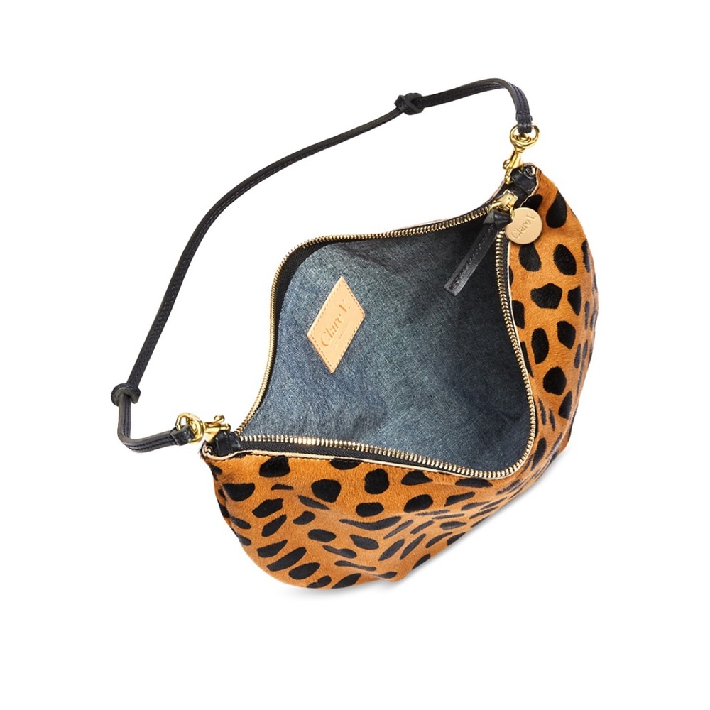 nwt clare v lune leopard print bag - Picture 2 of 9